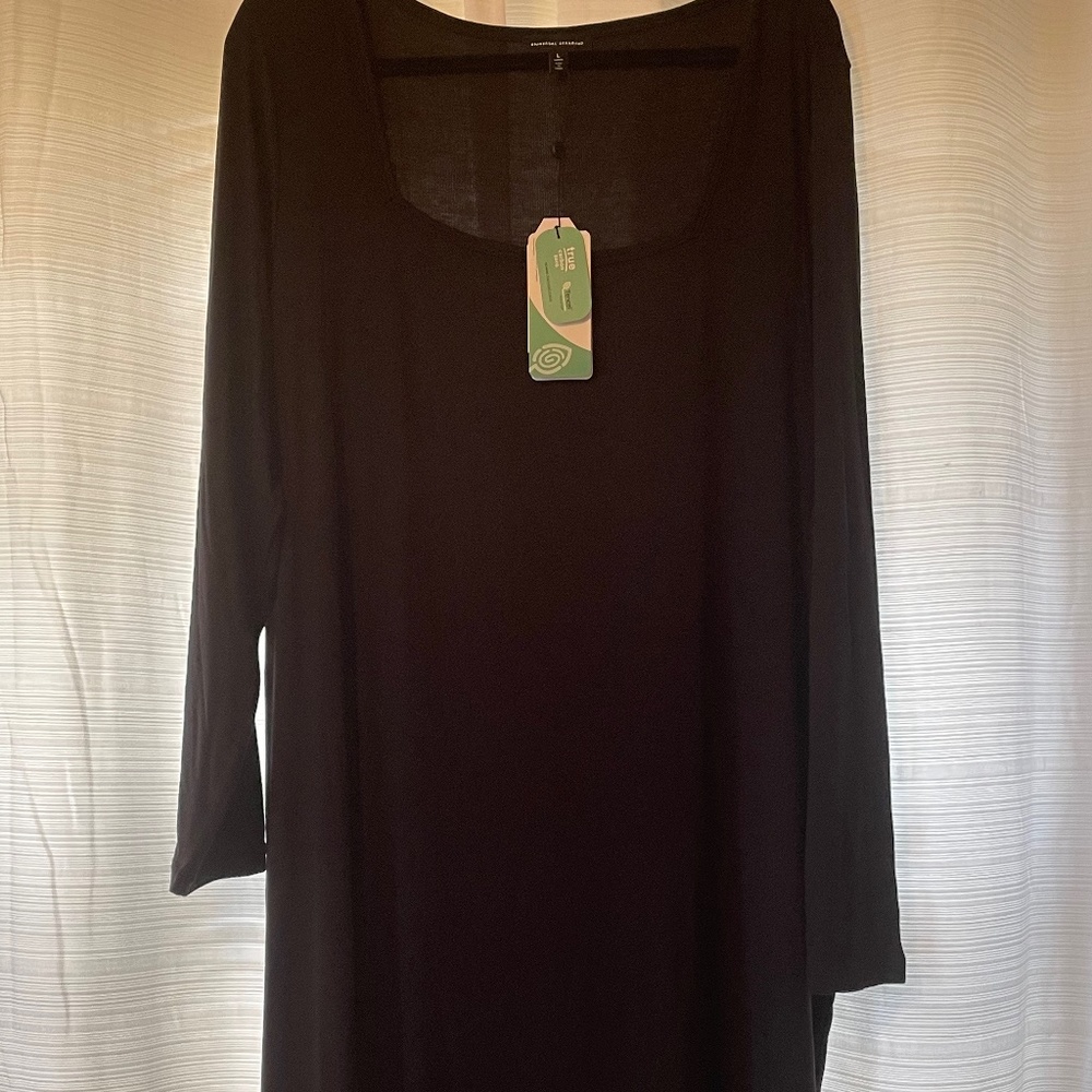 NWT Black Universal Standard Long Sleeve Dress - Square neckline. Size L